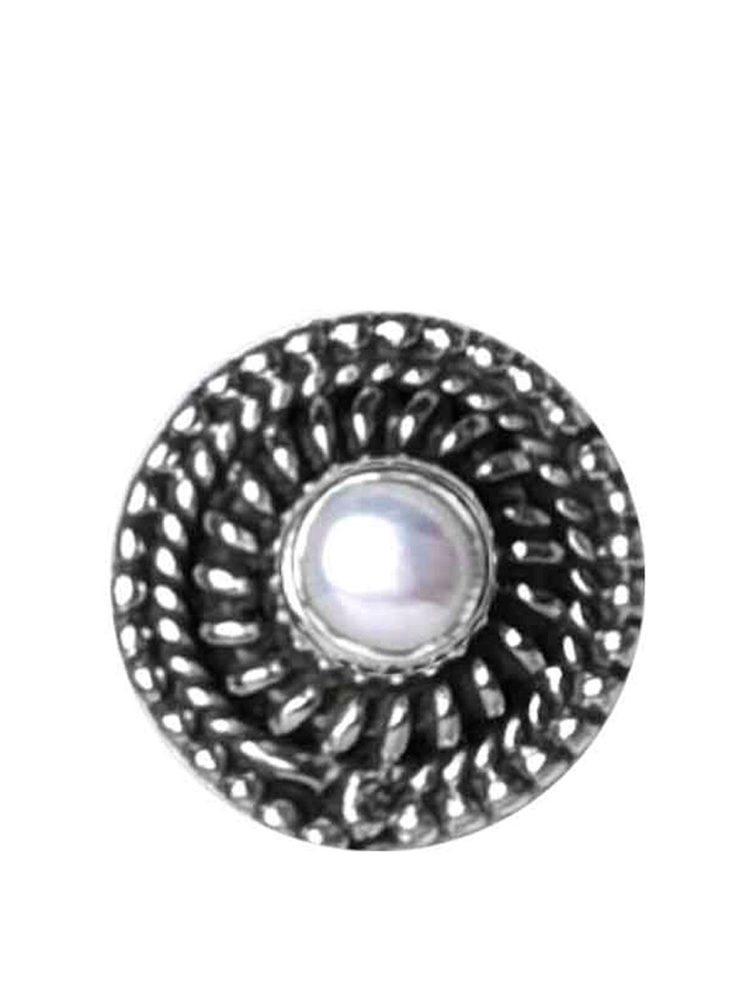 Abhooshan 92.5 Sterling Silver Artificial Beads Stud Nosepin
