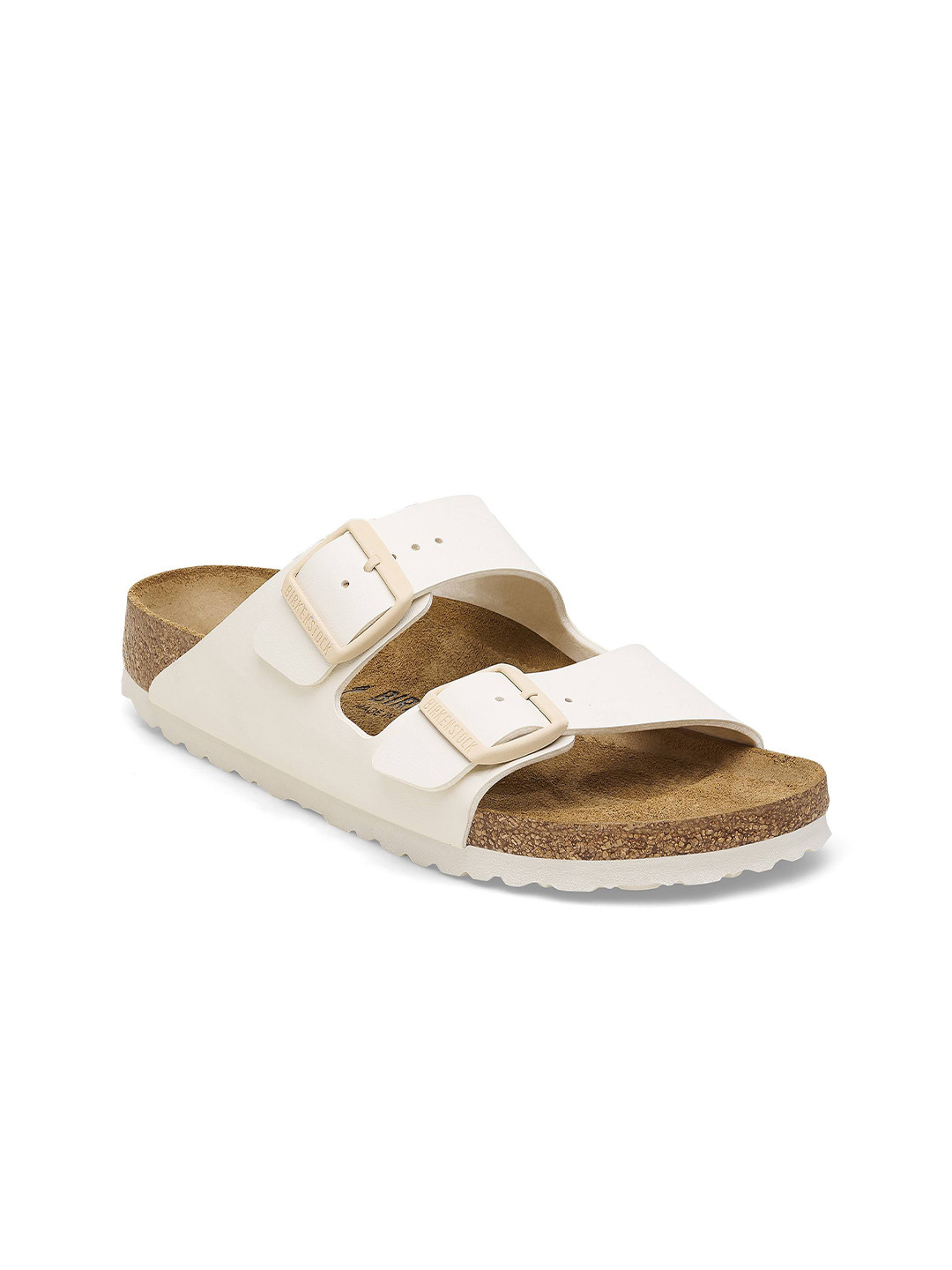 Birkenstock Narrow Width Arizona Open Toe Flats With Buckle Detail
