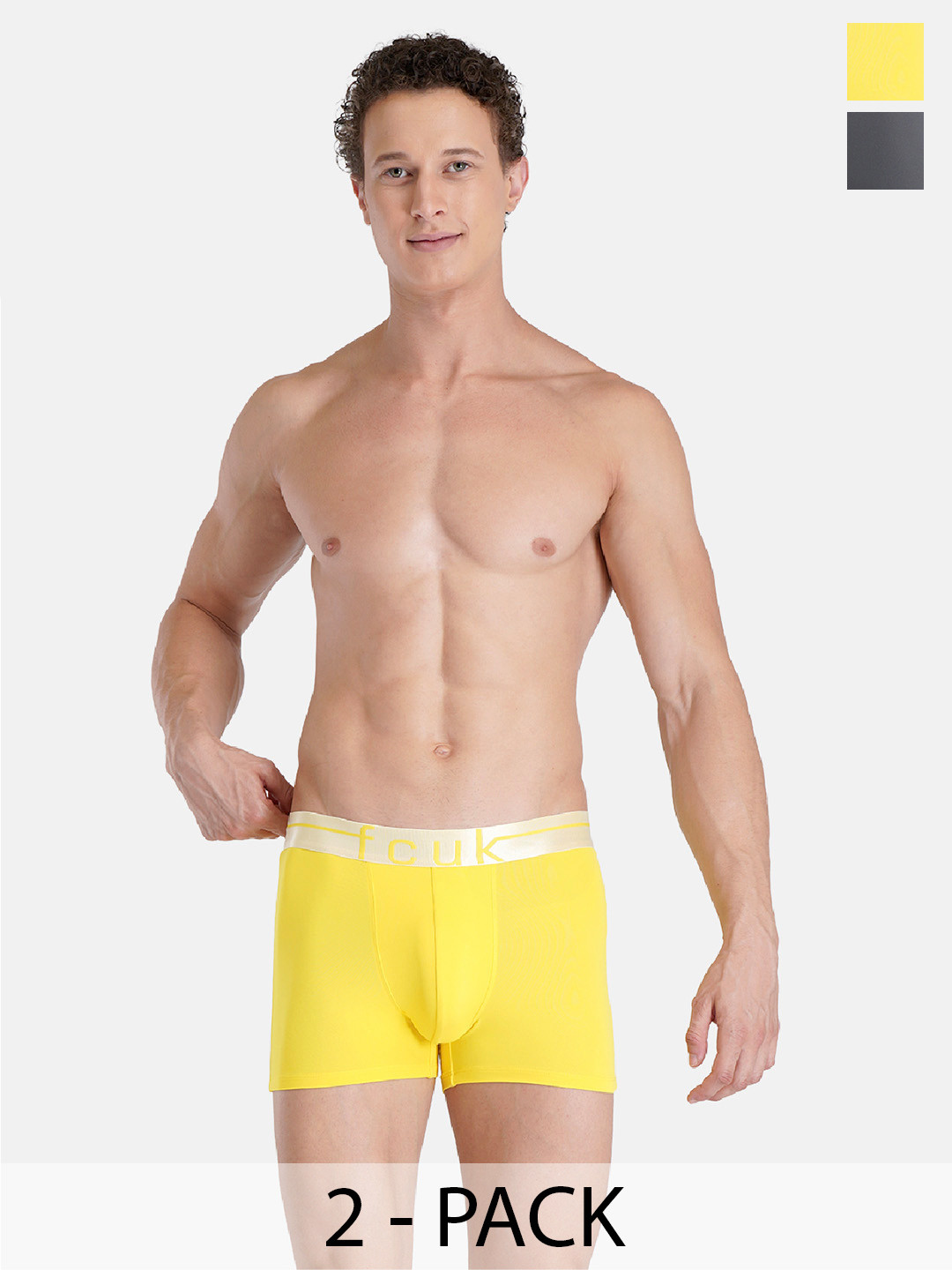 FCUK Pack Of 2 Antimicrobial Trunks MER-T-02-ASPT-VBYL