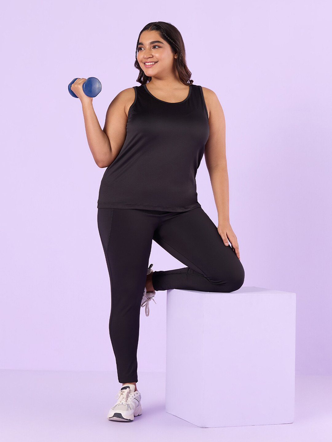 Big Hello - The Plus Life Round Neck Sleeveless Tank Top