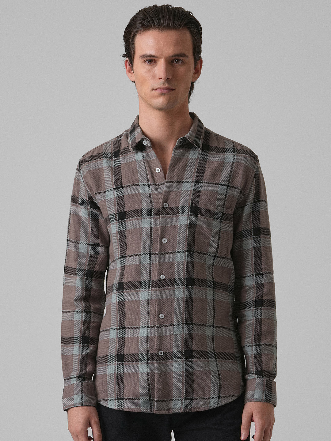 Banana Club Relaxed Slim Fit Cotton Checked Casual Shirt