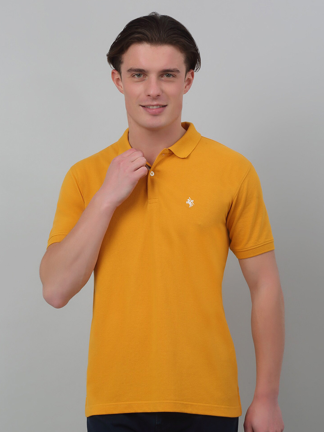 Cantabil Polo Collar Short Sleeves Cotton T-shirt