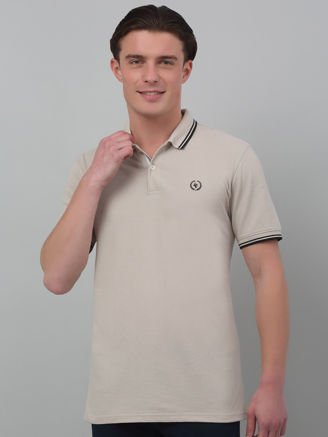 Cantabil Polo Collar Half Sleeves Cotton T-Shirt