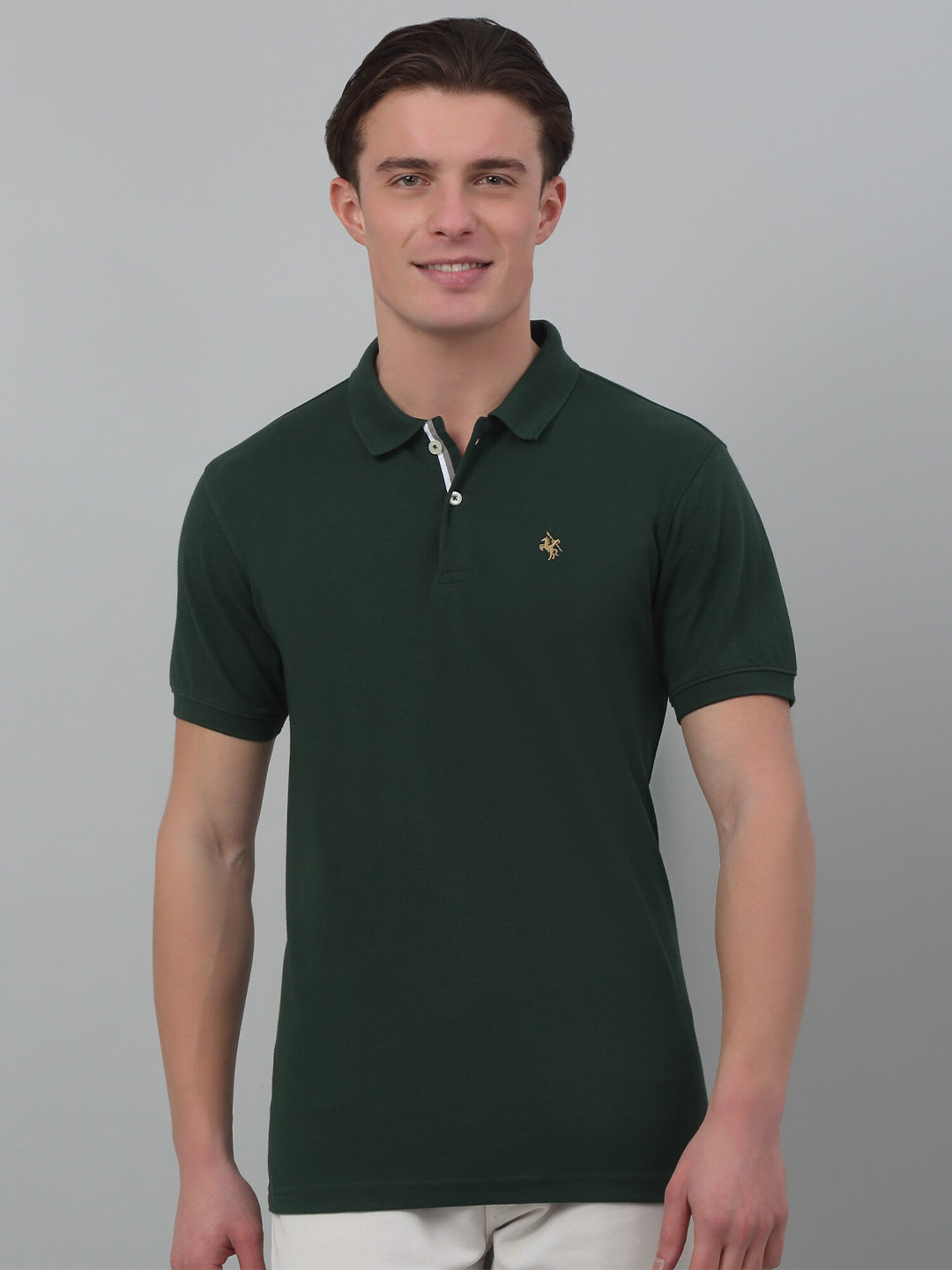 Cantabil Polo Collar Half Sleeves Cotton T-Shirt