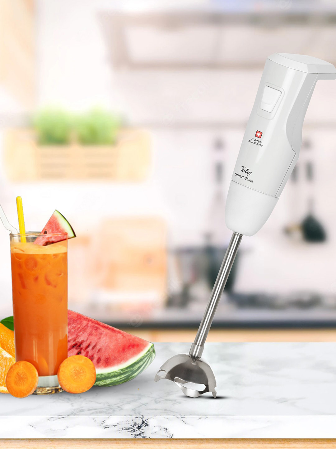 SWISS MILITARY White Electric Hand Blender-180W