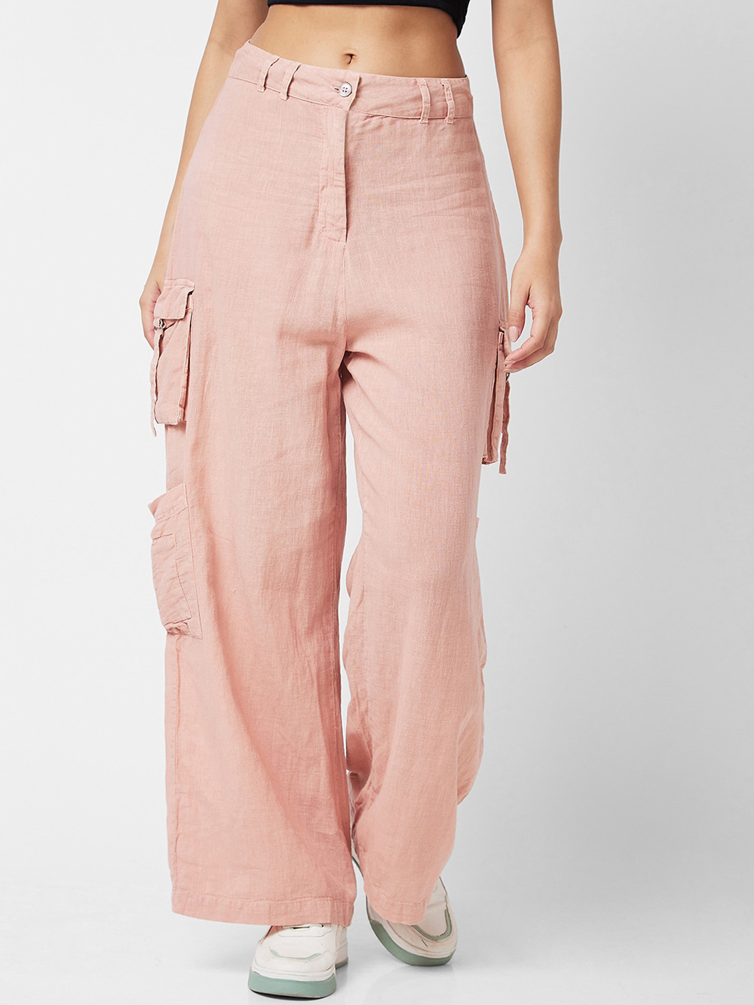 SPYKAR High-Rise Cargo Trouser