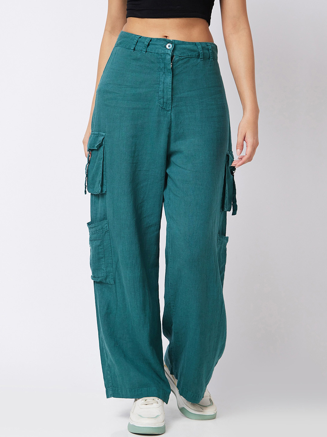 SPYKAR High-Rise Cargo Trouser