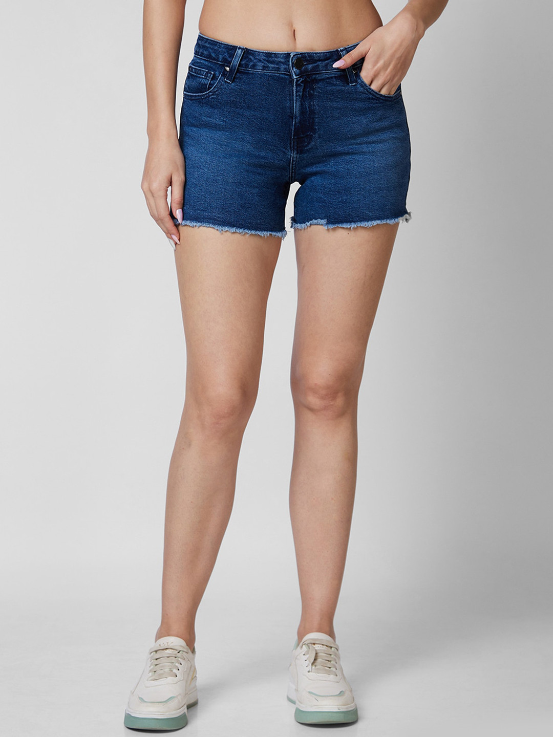 SPYKAR Women Washed Denim Shorts