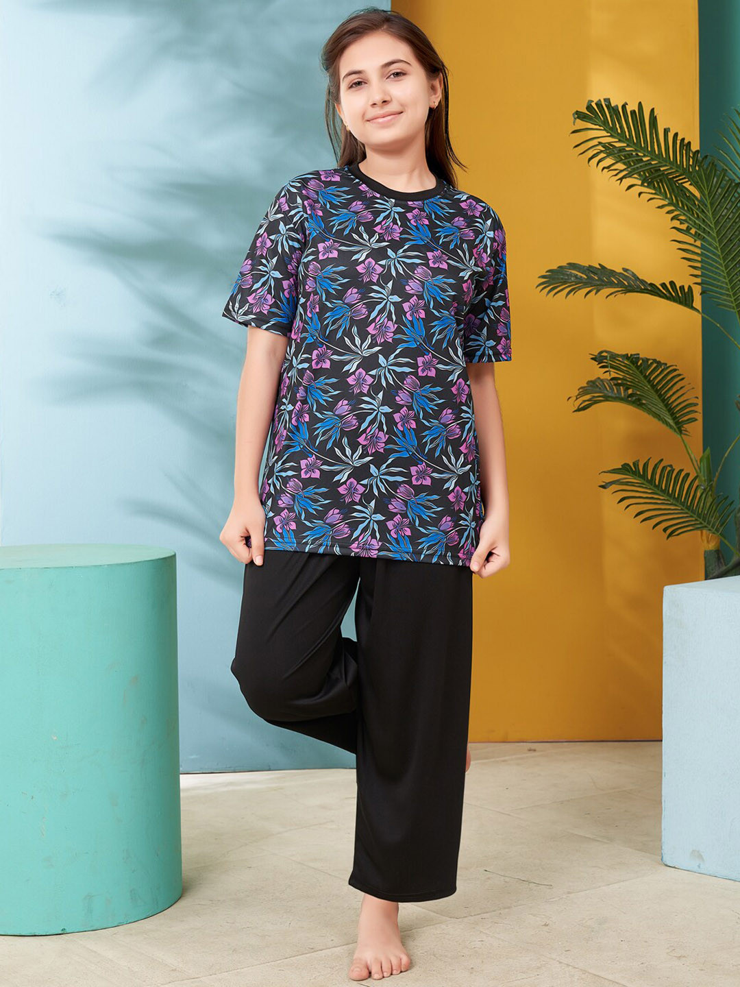 Aarika Girls Floral Printed  Swimset