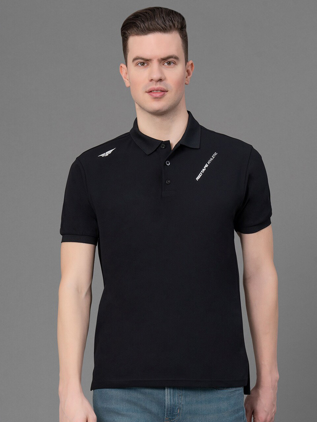 Red Tape Stretch Printed Activewear T-Shirt