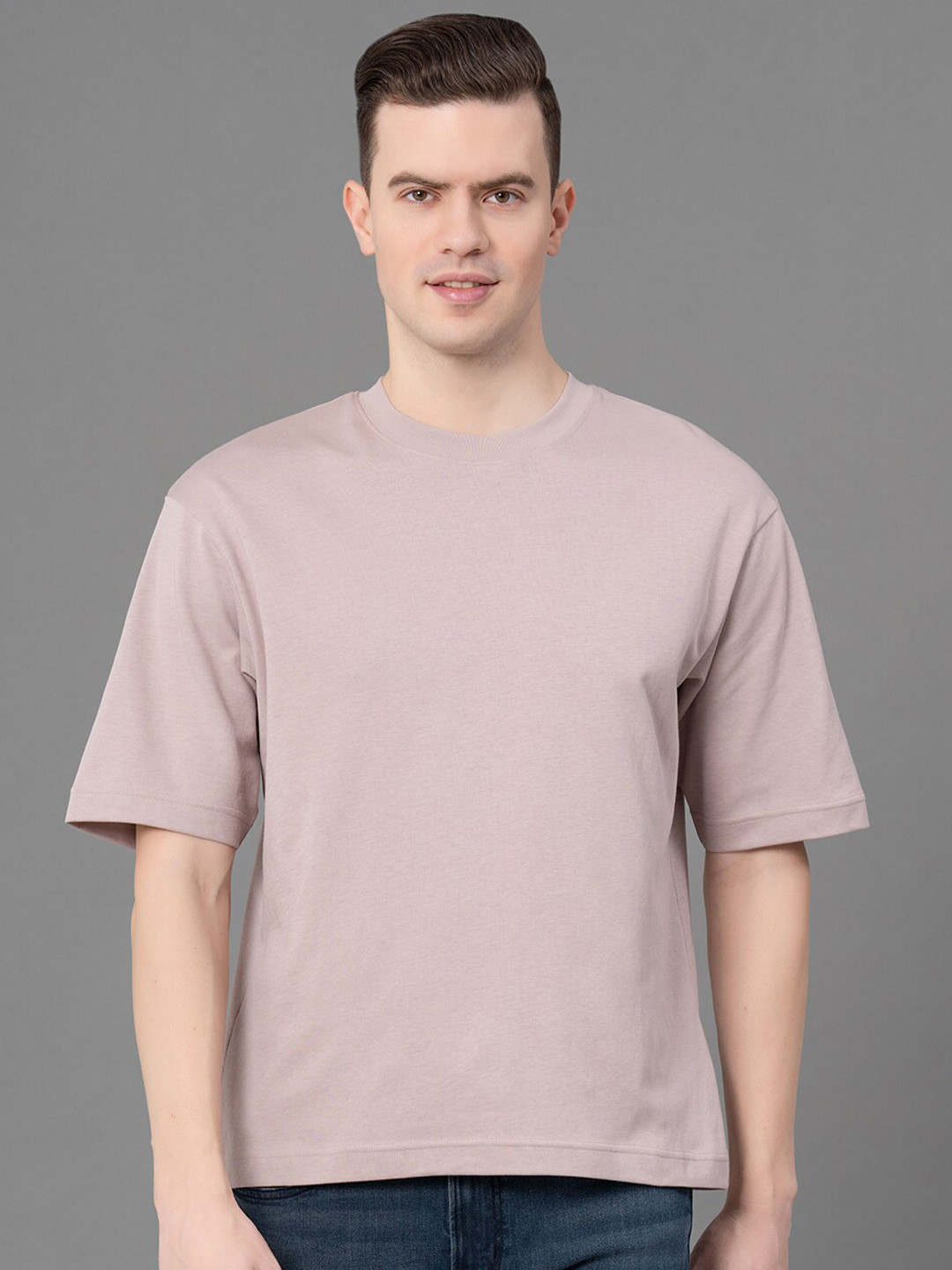 Red Tape Solid Oversized T-Shirt