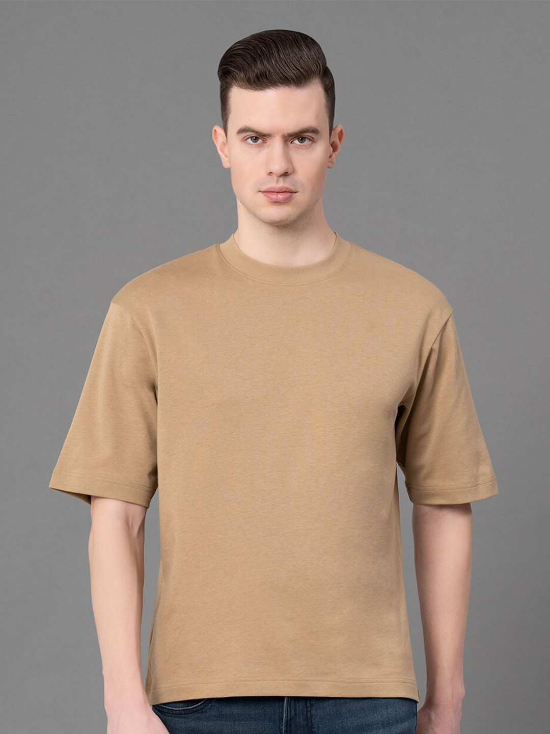 Red Tape Solid Oversized T-Shirt