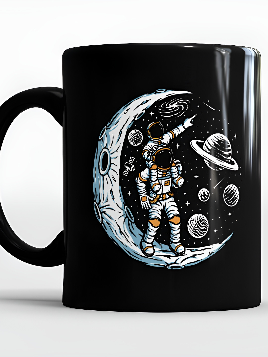 SUBLIKRAFT Black & White Printed Ceramic Matte Mug 330 ml