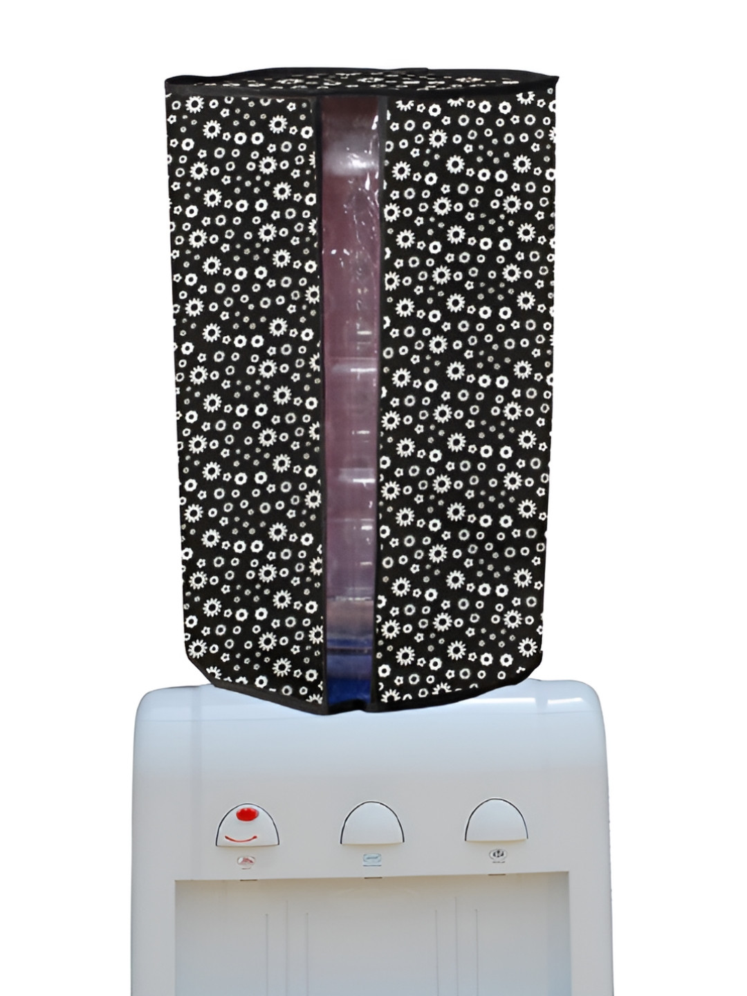 Stylista Black & White Floral Patterned Dustproof & Waterproof Water Dispenser Cover