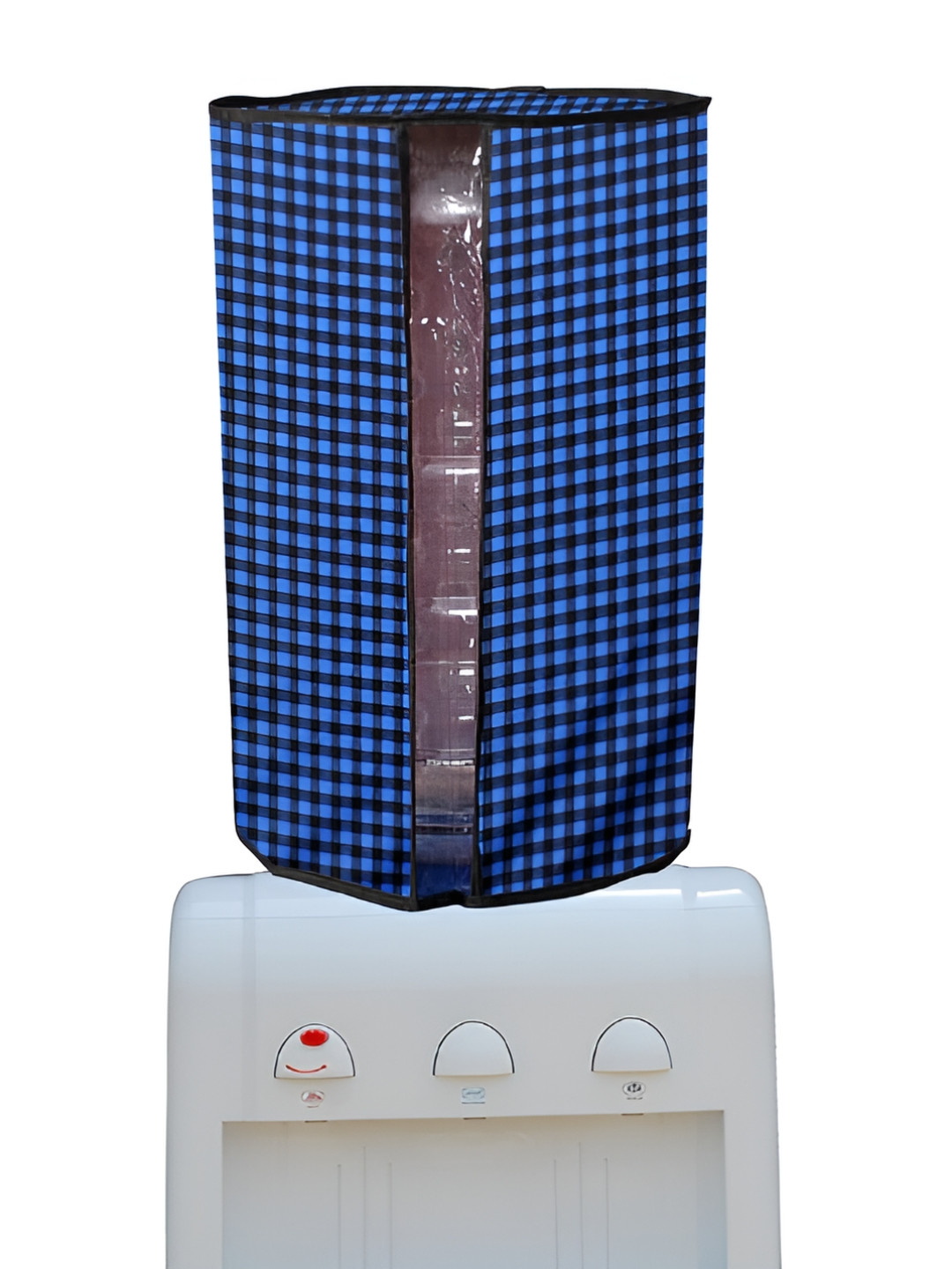 Stylista Blue & Black Gingham Patterned Dustproof & Waterproof Water Dispenser Cover