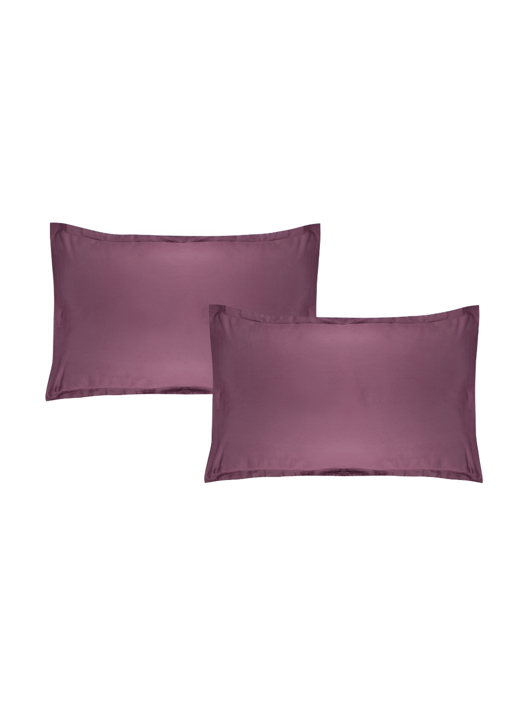 Trance Home Linen Purple 2 Pieces Pure Cotton Rectangle Pillow Covers