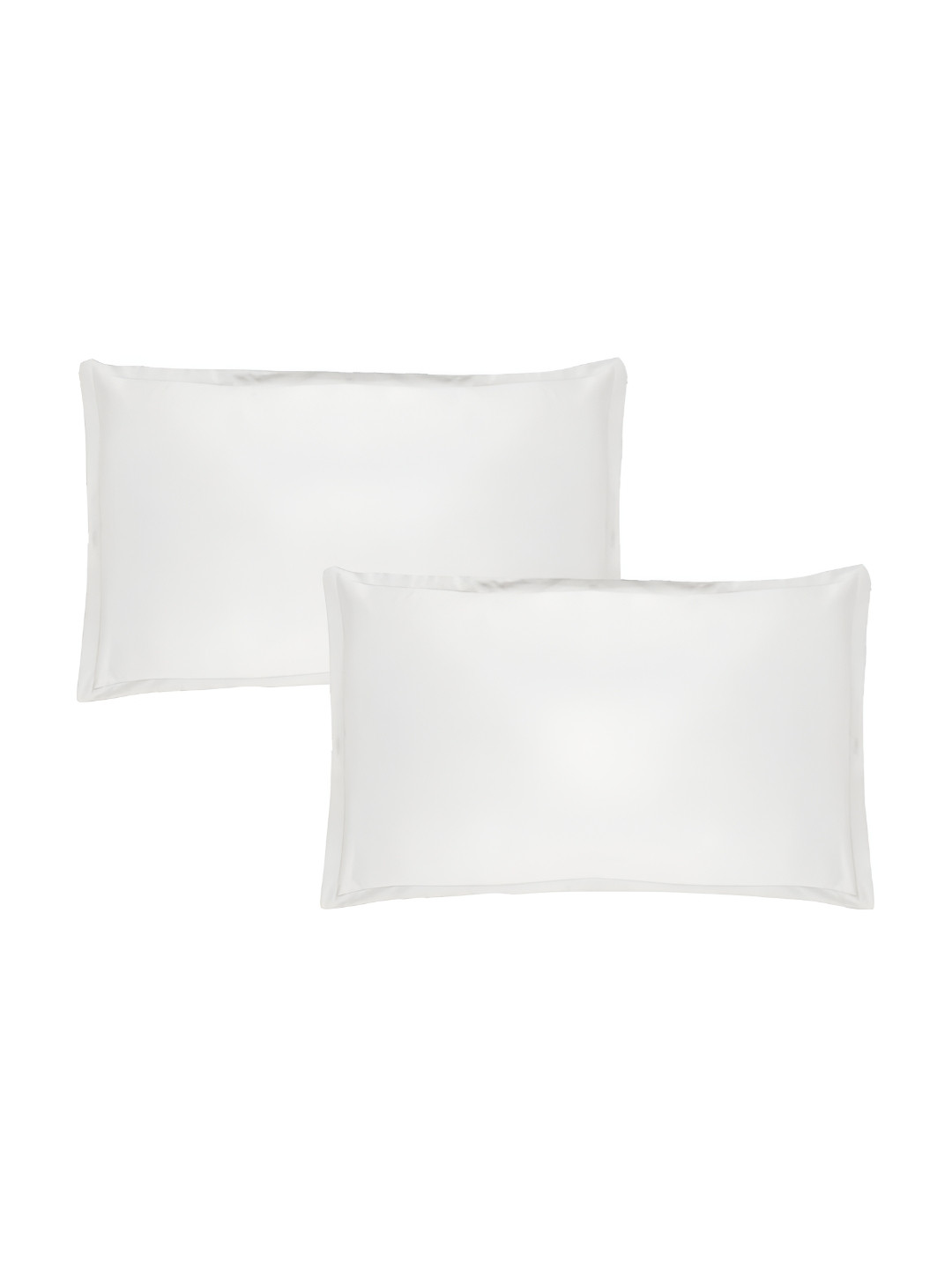 Trance Home Linen White 2 Pieces Pure Cotton 400 TC Rectangle Pillow Covers