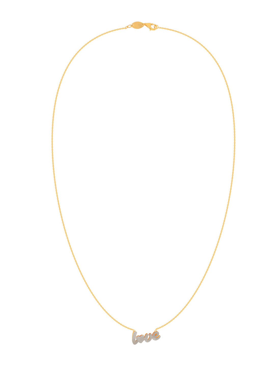 BHIMA 22K Hallmark 916 Purity Yellow Gold Love Pendant Necklace