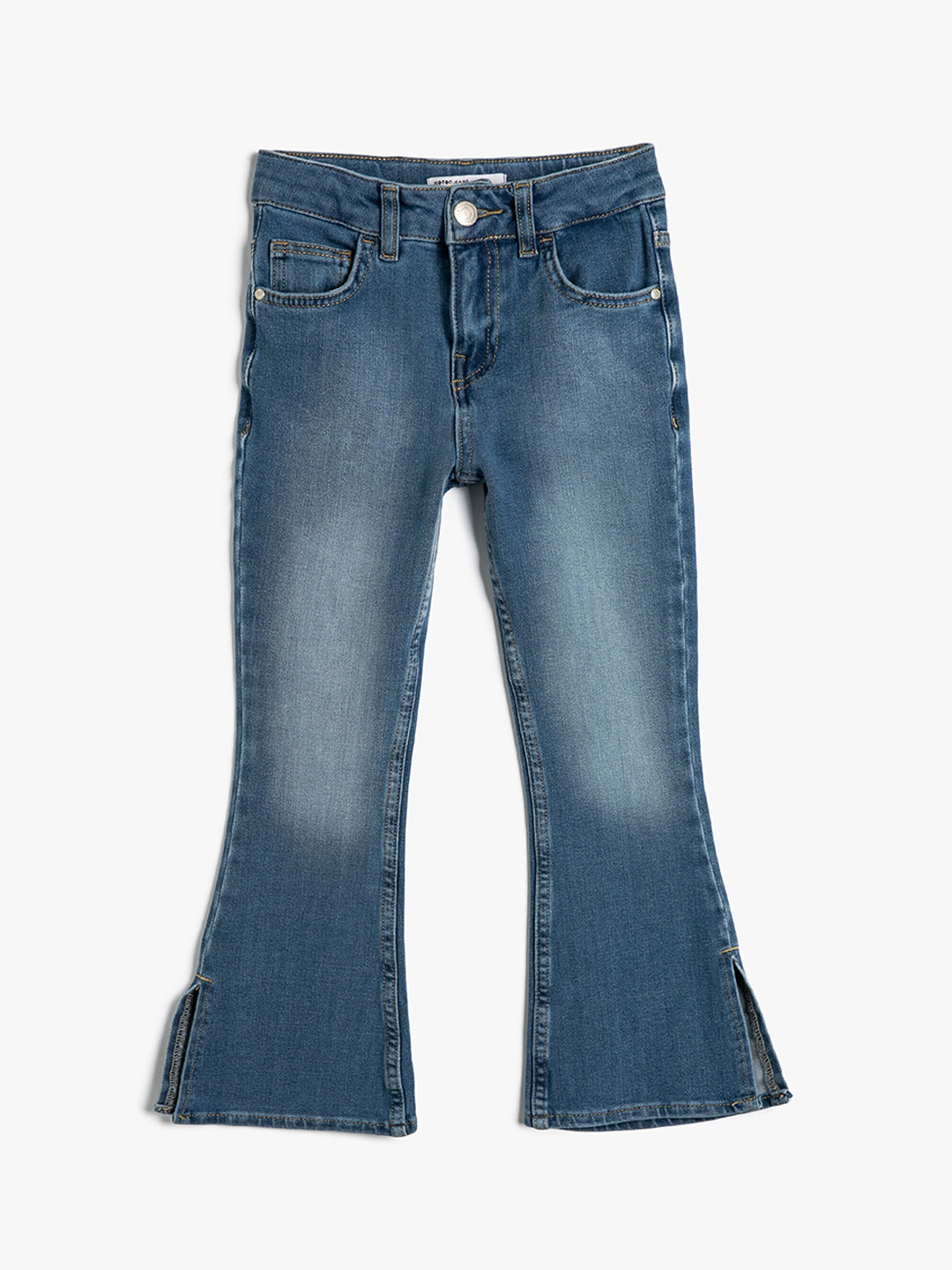 Koton Girls Clean Look Flared Light Fade Mid-Rise Stretchable Jeans