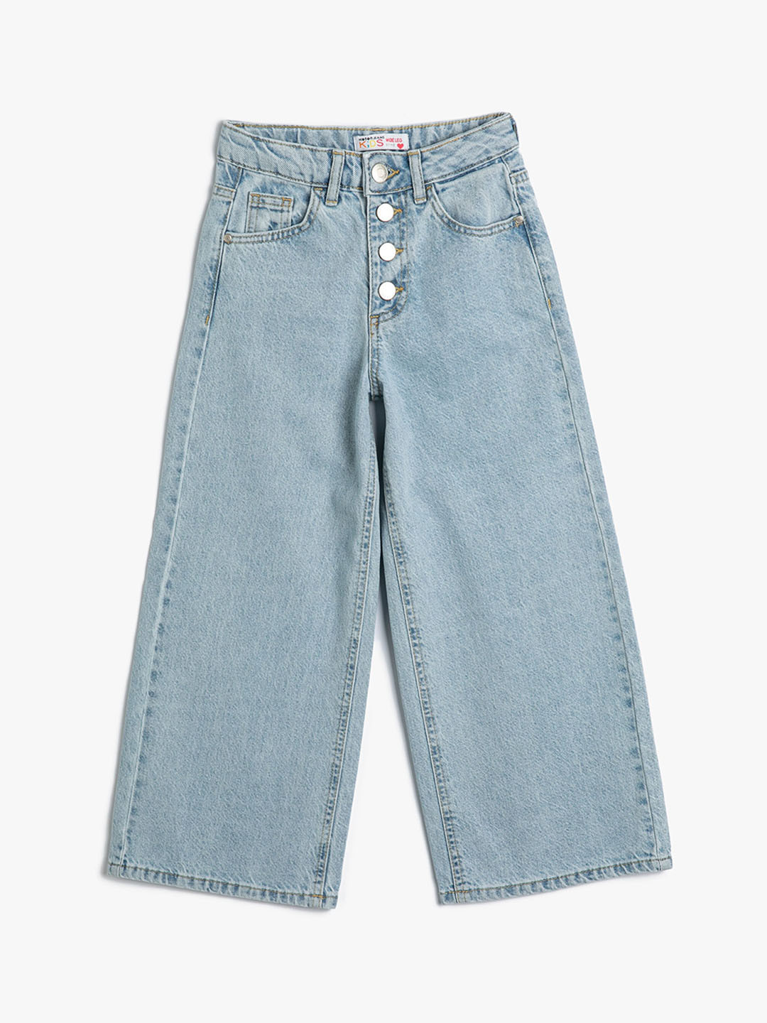 Koton Girls Clean Look Mid-Rise Straight Fit Cotton Jeans