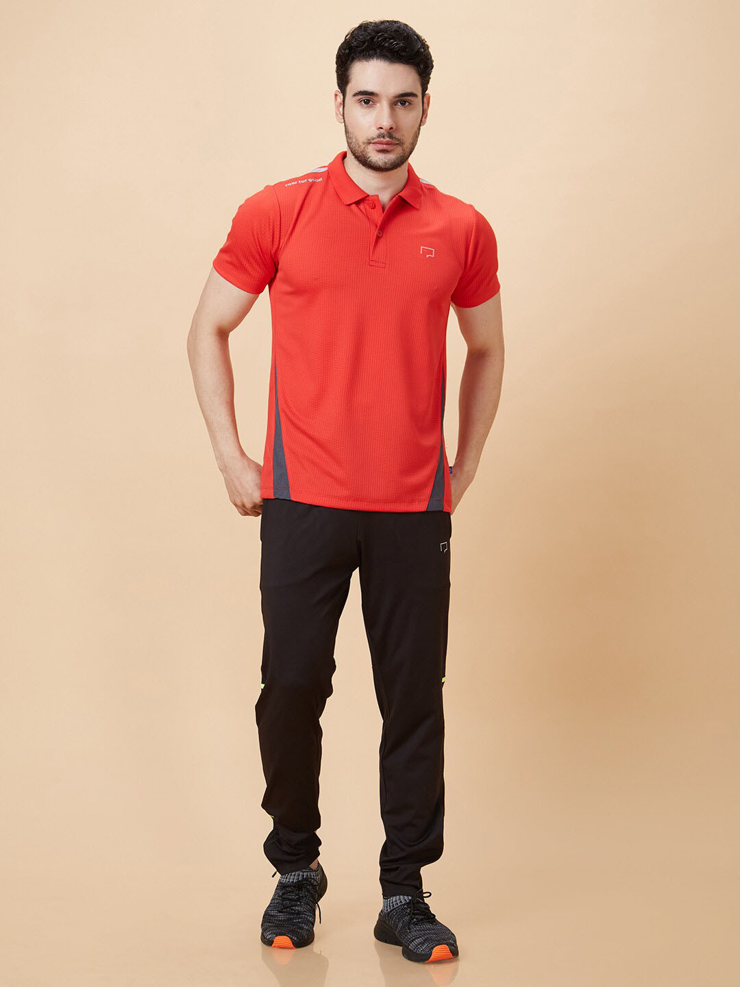 ROAR FOR GOOD Polo Collar Applique T-shirt