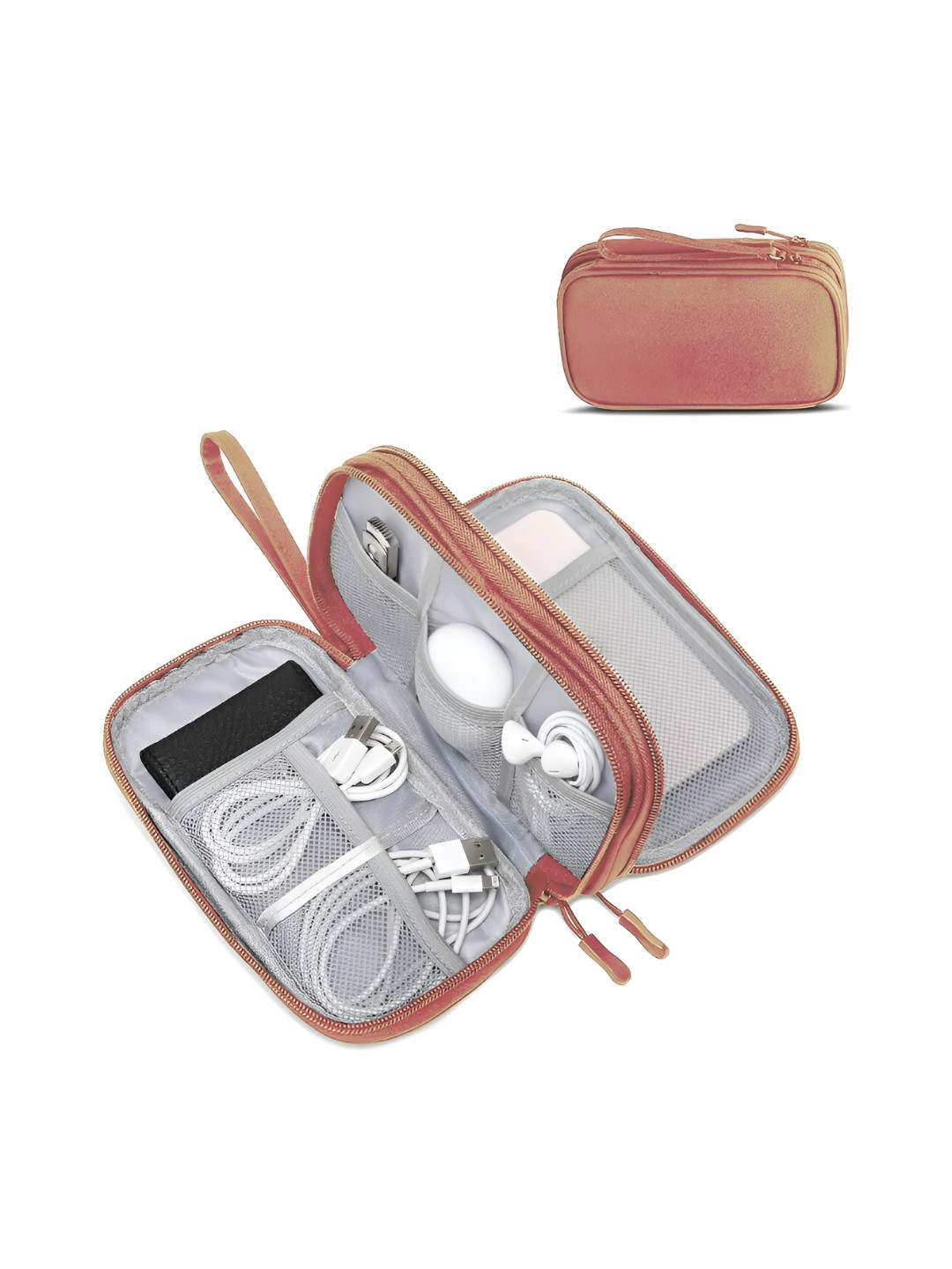 Cortina Peach Water Resistant Pouch Electronics Accessories Organisers