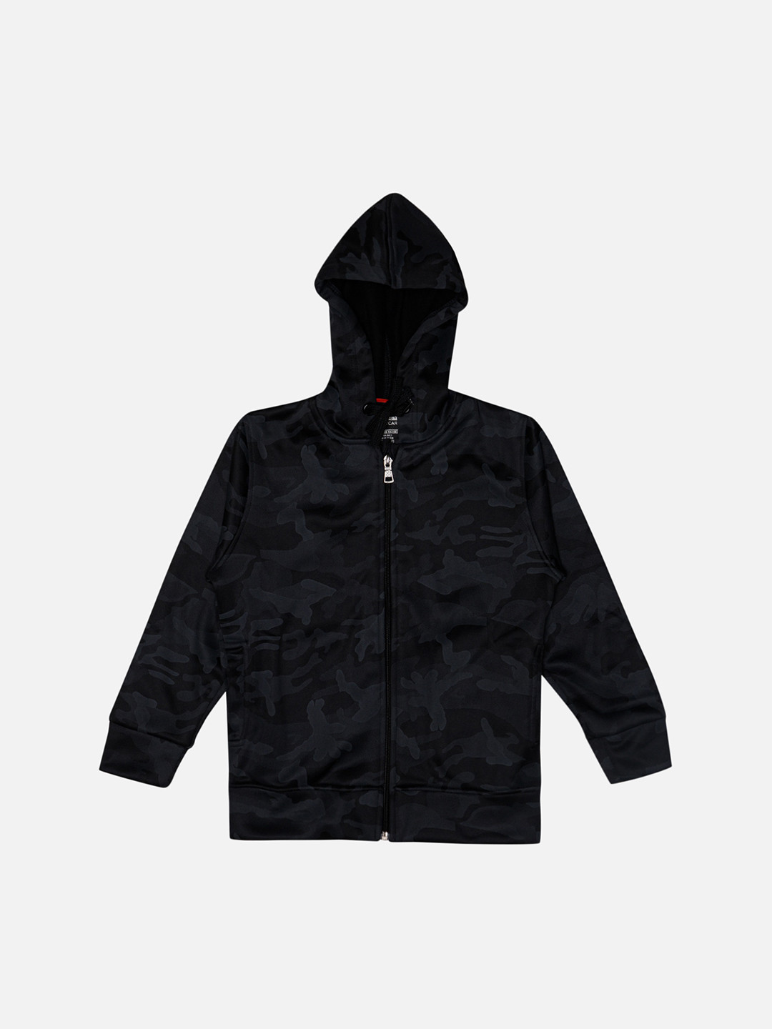 Bodycare Boys Camouflage Printed Hooded Neck Long Sleeves Fleece Bomber Jacket