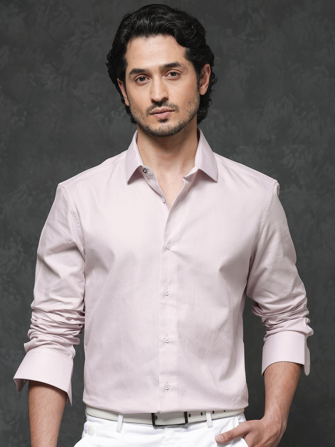 RARE RABBIT Men Lasko Regular Fit Classic Cotton Formal Shirt