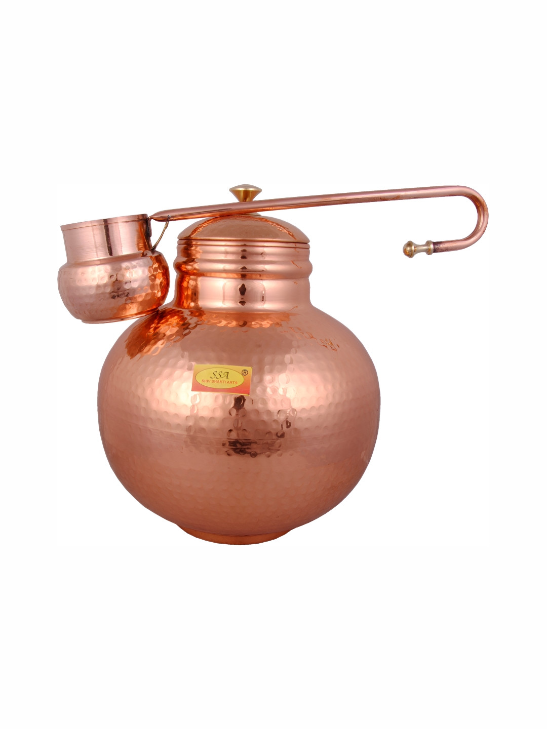 Shivshakti Arts Brown 2 Pieces Copper Copper Water Jug 1.5 ltr