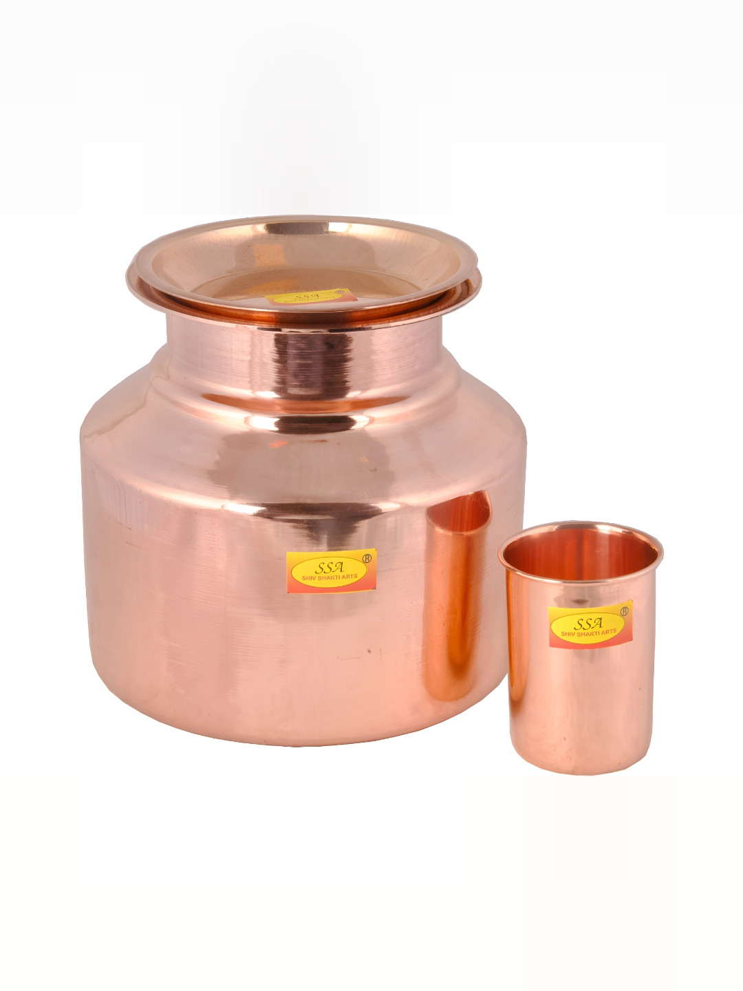 Shivshakti Arts Brown 3 Pieces Copper Measuring Jug