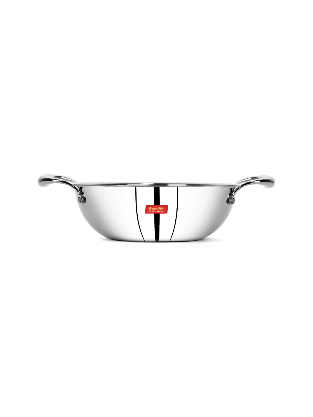 Sumeet Steel-Toned Tri-Ply Stainless Steel Dishwasher Safe Kadhai 2 ltr