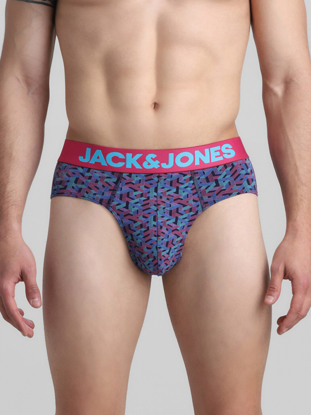 Jack & Jones Printed Mid-Rise Briefs 2672593001
