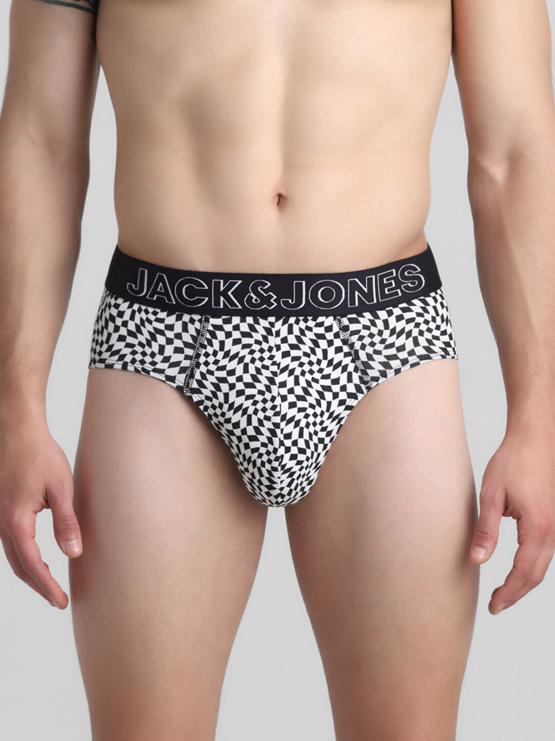 Jack & Jones Checked Low-Rise Basic Briefs 2672625001