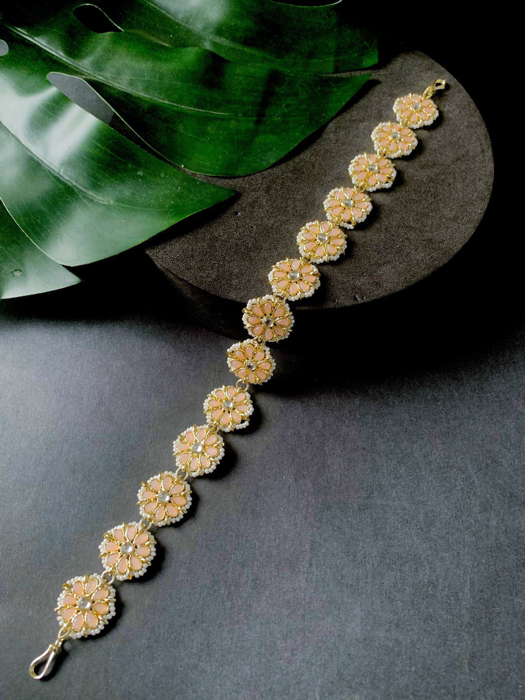 I Jewels Gold-Plated Sheeshphool Head Jewellery