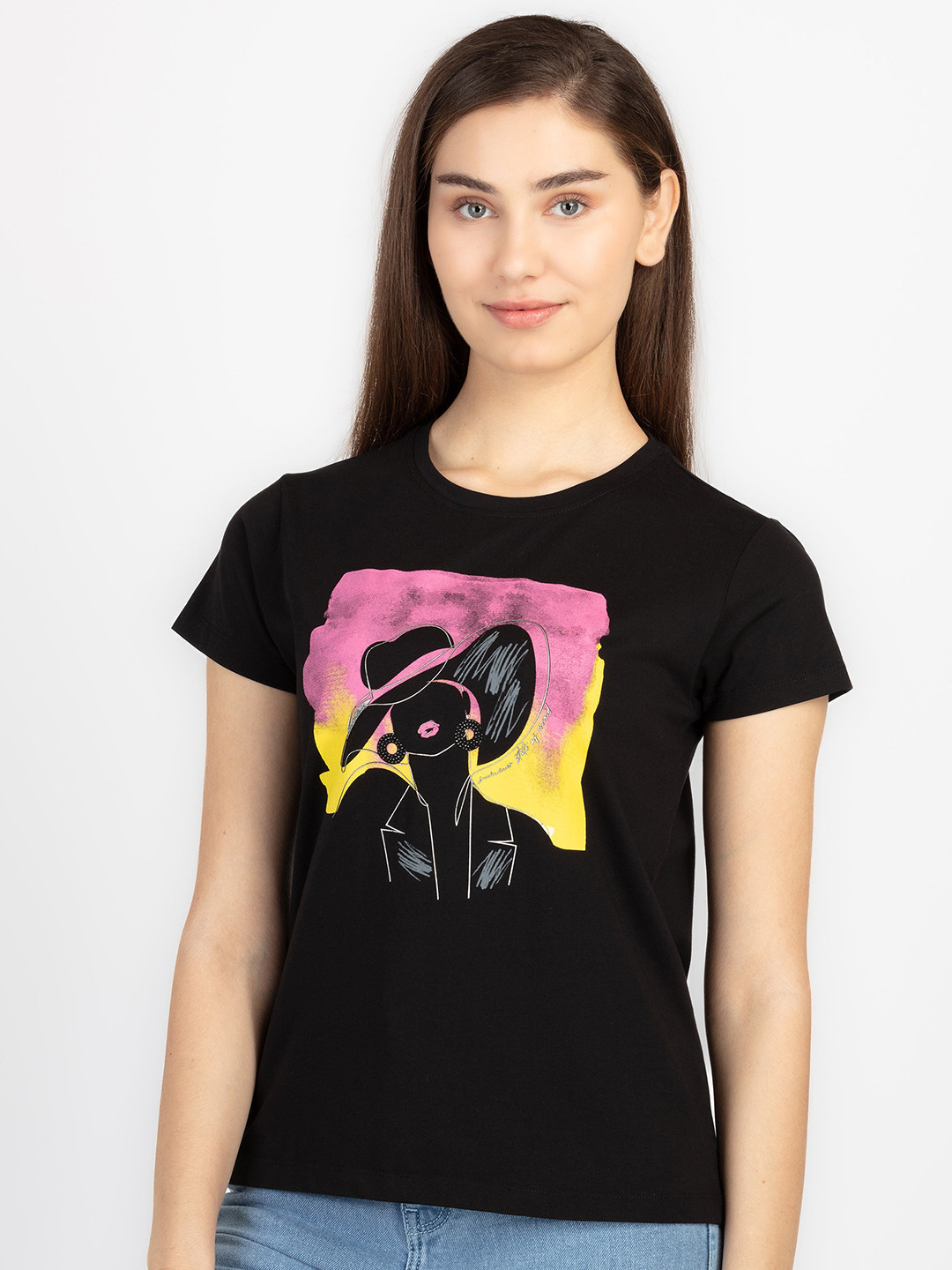 Status Quo Round Neck Short Sleeves Graphic Printed Regular Fit Cotton T-shirt