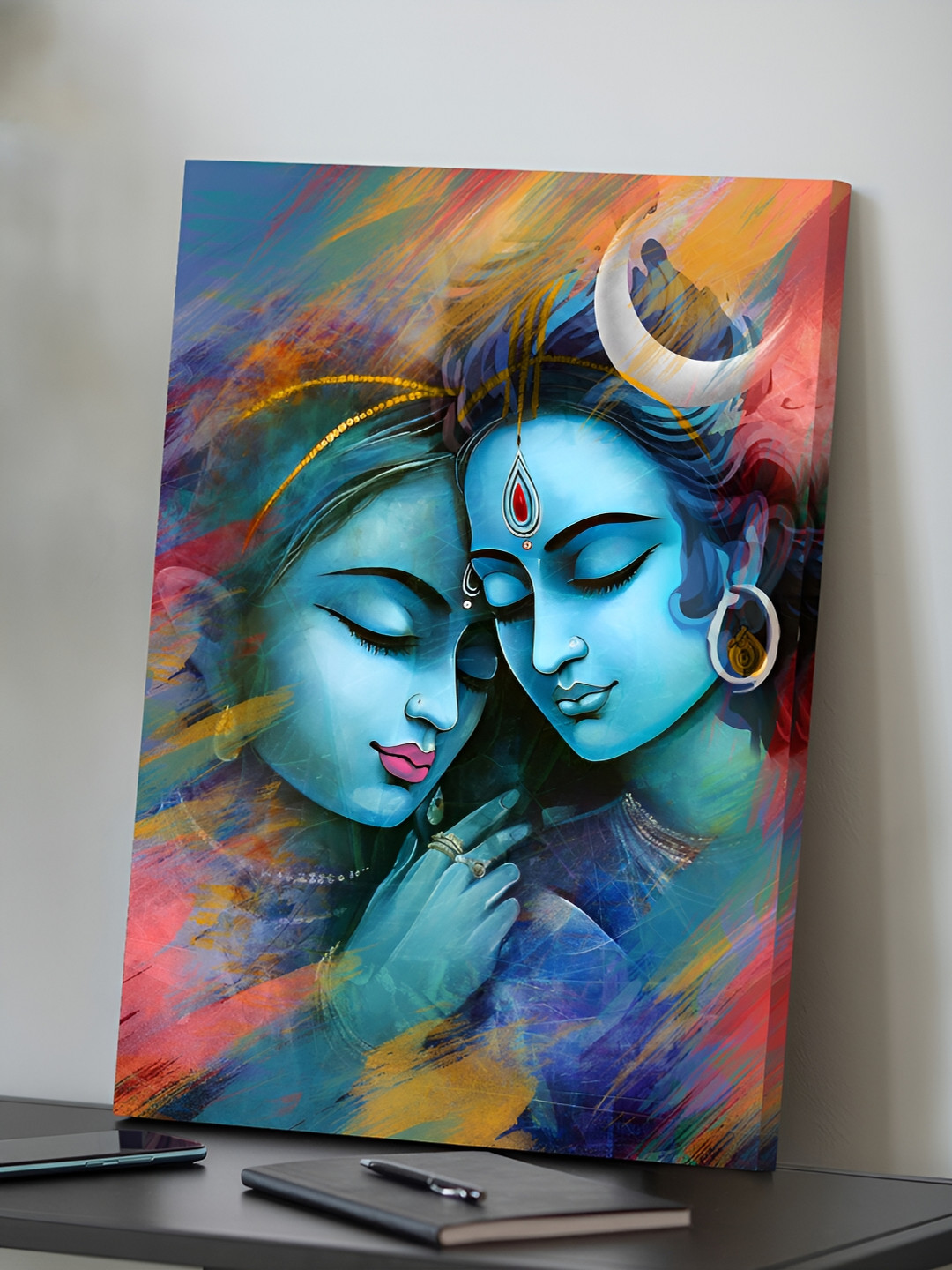 Art Street Lord Shiva Canvas Wall Living Room Rectangle Paintings Wall Art -15.7 x 19.69In