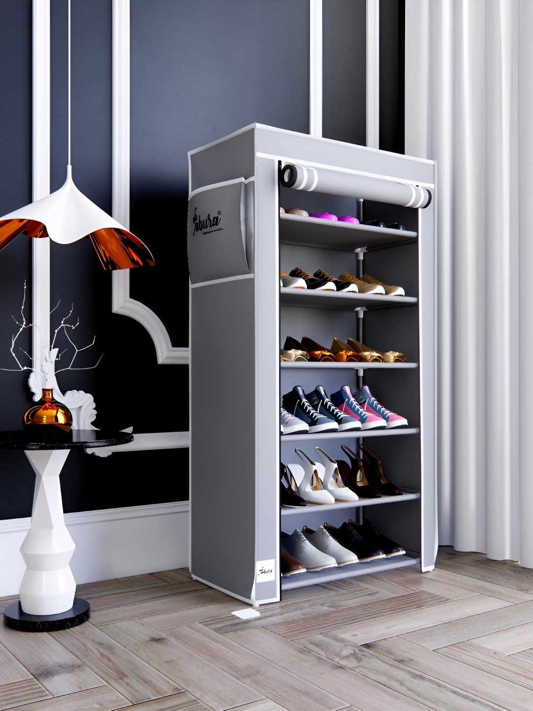 Pamworld Grey 6 Layer Shoe Rack