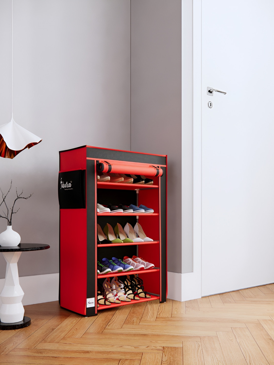 Pamworld Red & Grey 5 Layer Multi Purpose Rack