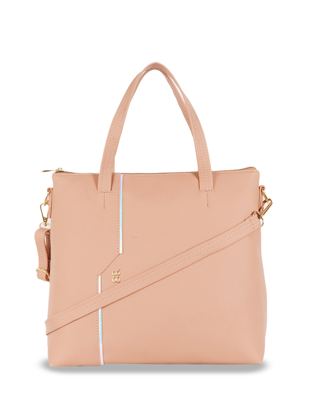 Baggit Women's Structured Handheld Bag with Subtle Stripe