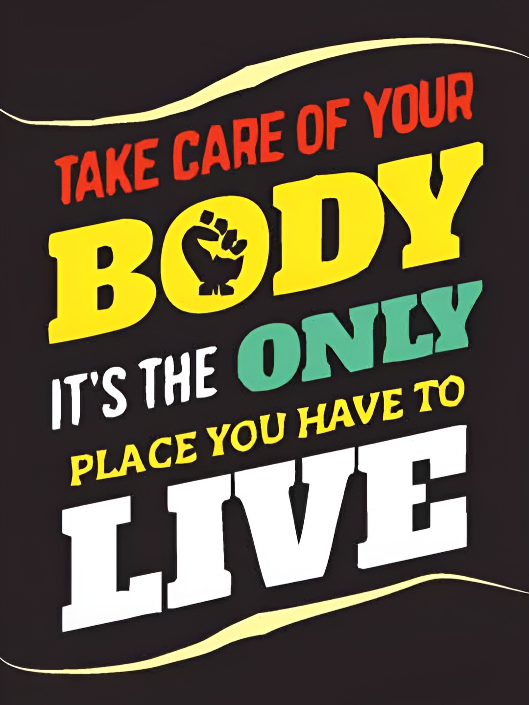 British Terminal Black & Yellow Motivational Wall Art