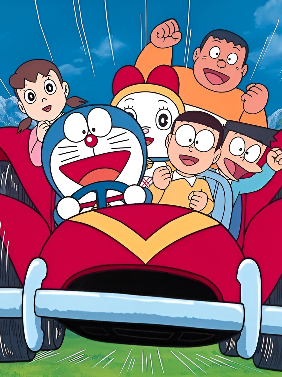 British Terminal Doraemon Cartoon Paper Wall Rectangle Photographs Wall Art -24 x 36 In