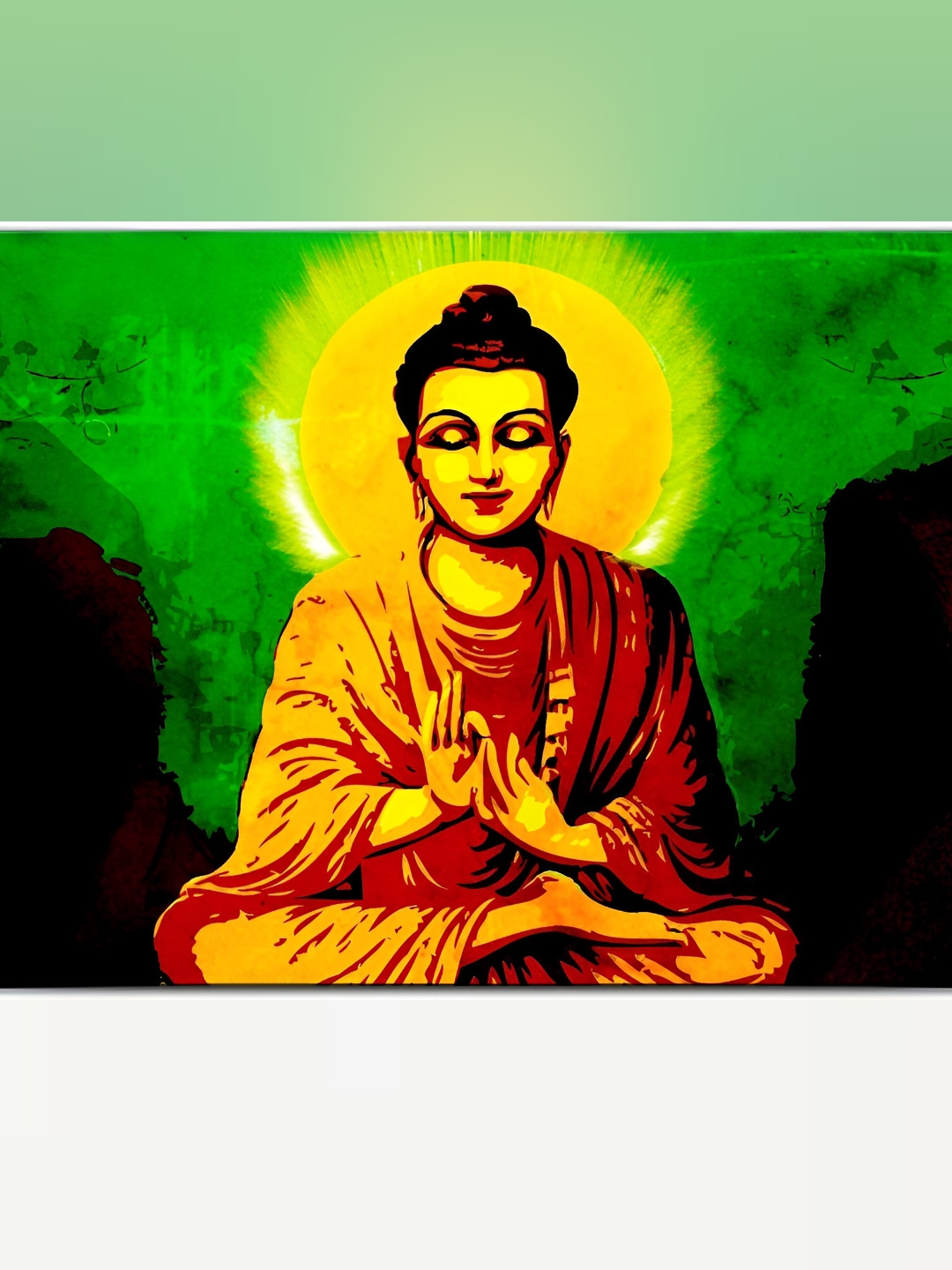 British Terminal Green & Orange Paper Religious Wall Poster