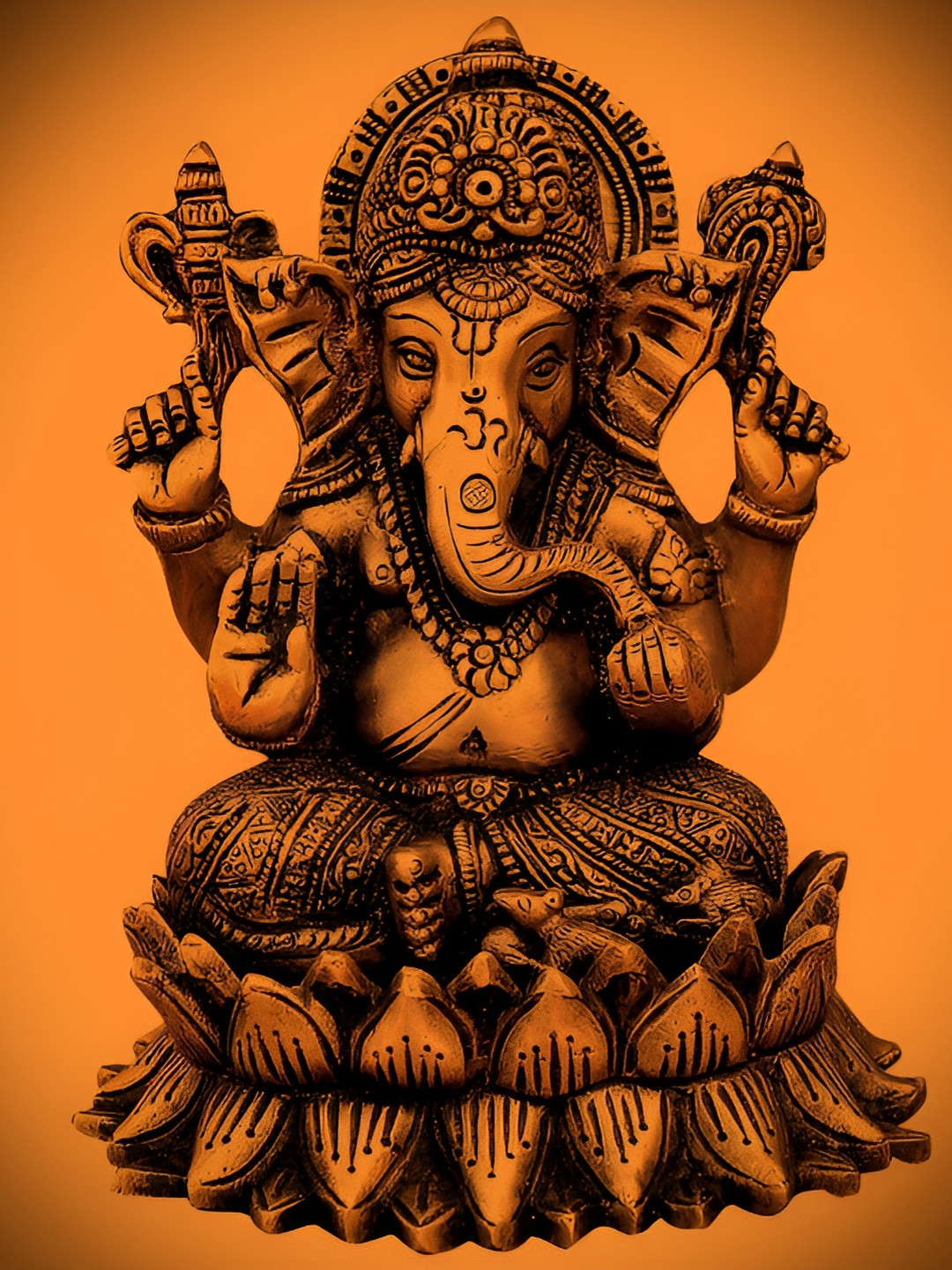 British Terminal Brown Religious Ganpati Bappa Wallpaper