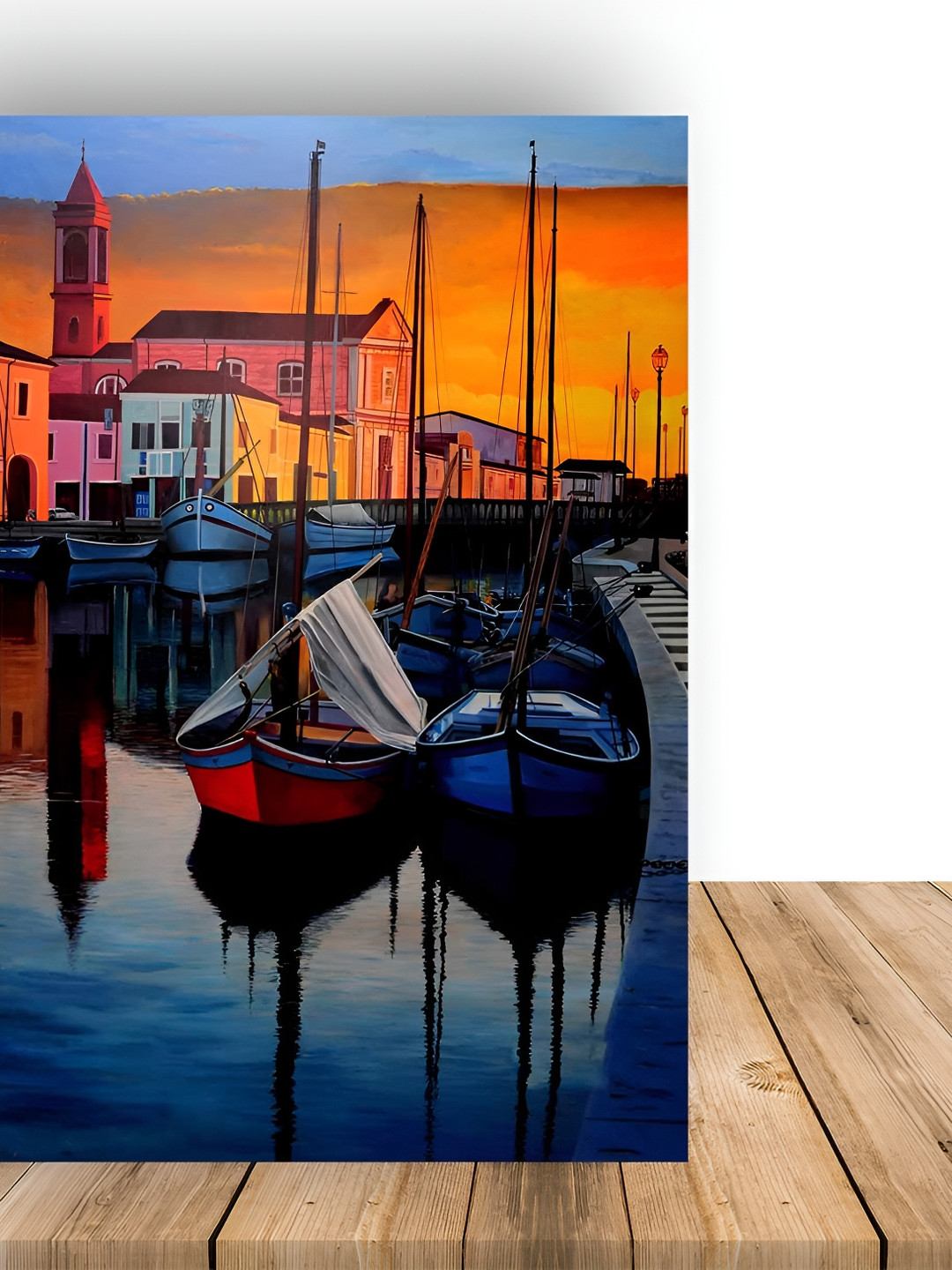 British Terminal Blue & Orange Waterproof Printed Canvas Poster