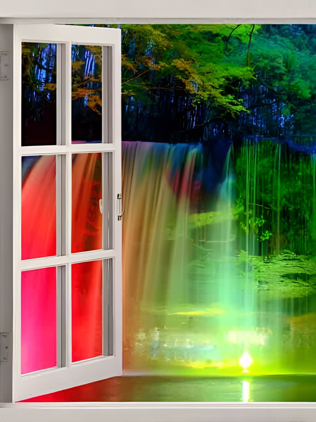 British Terminal Waterfall Paper Wall Living Room Rectangle Paintings Wall Art -35 x 23In