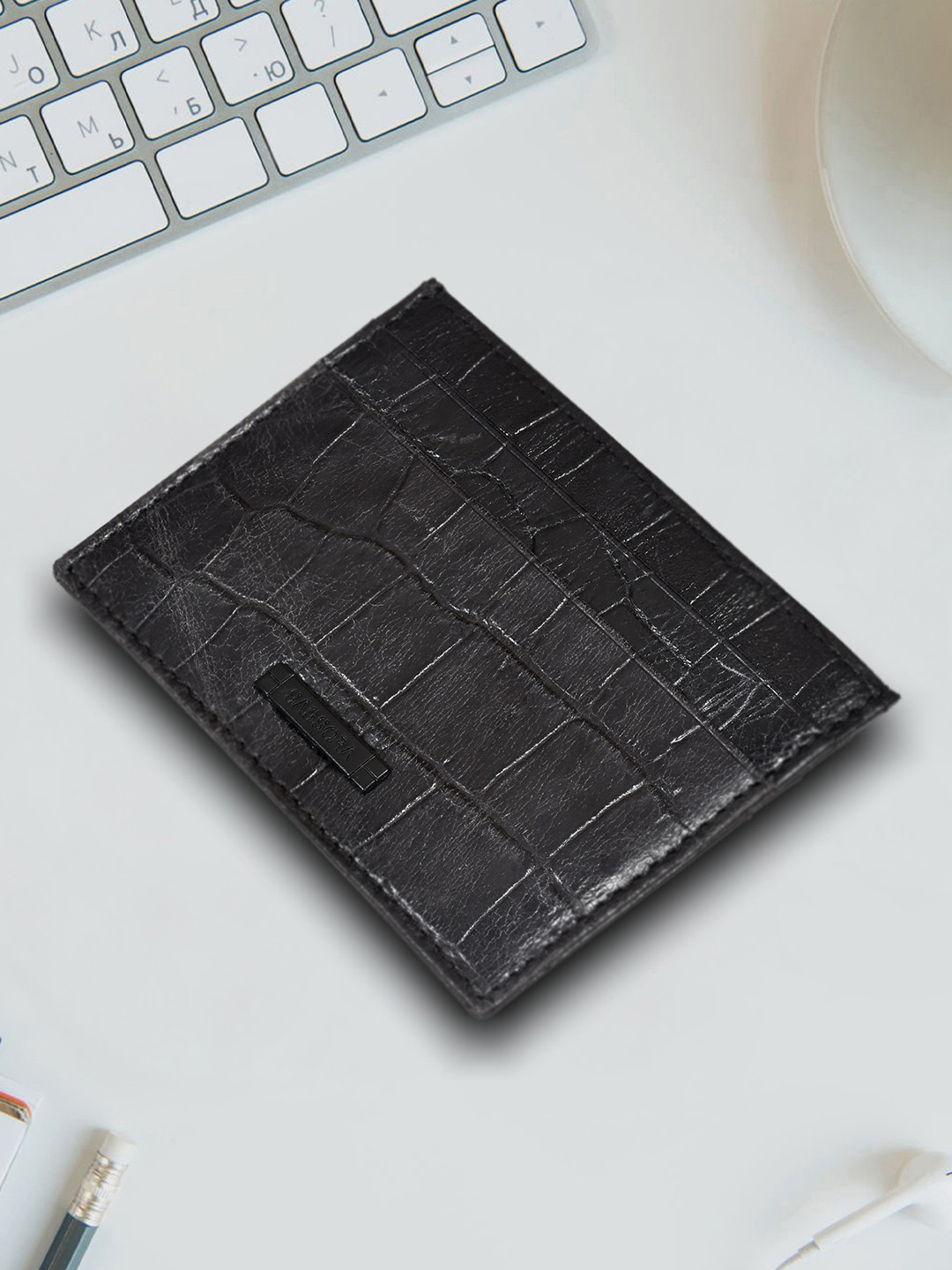 Sassora Animal Textured Leather RFID Card Holder