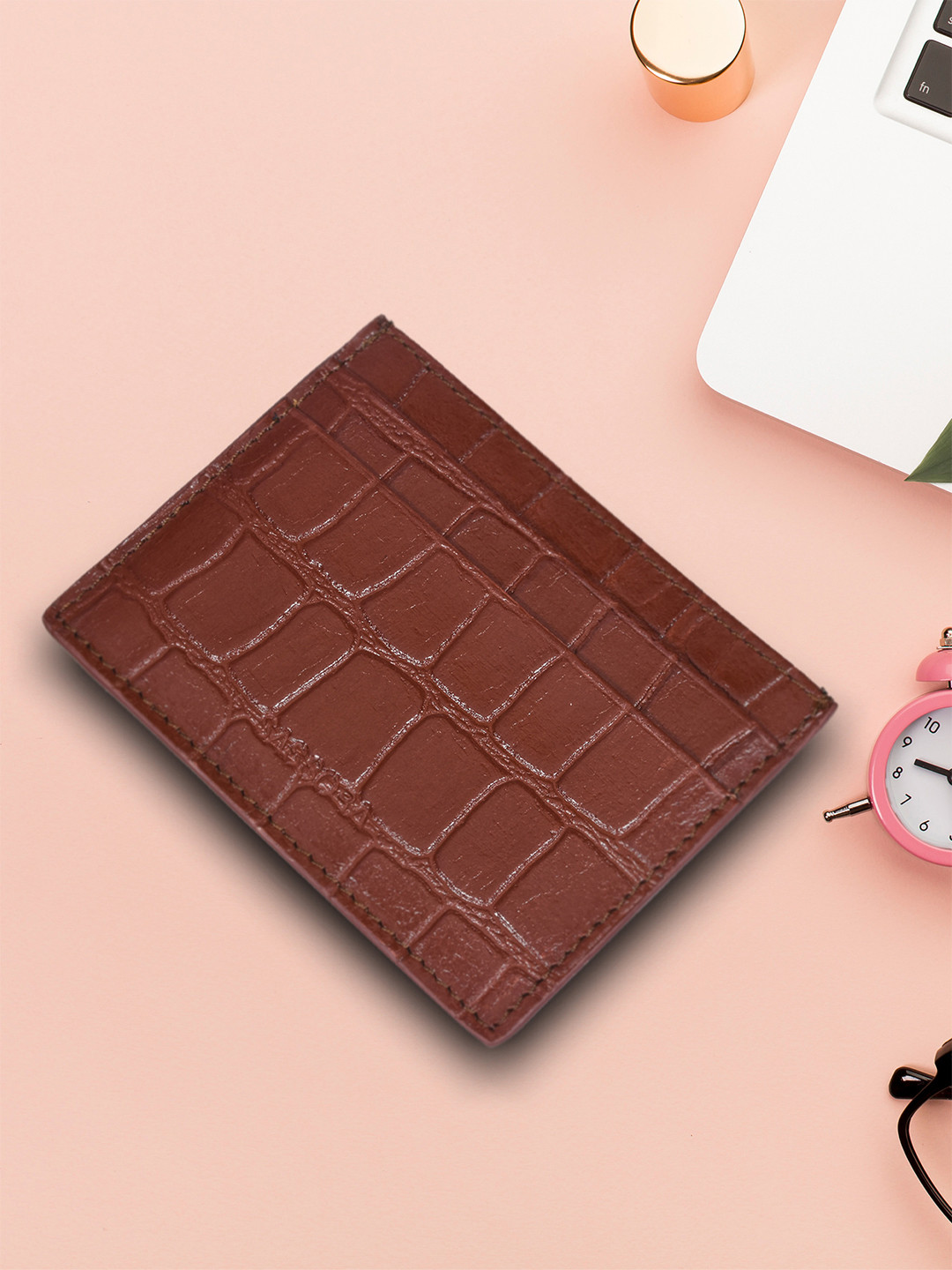 Sassora Animal Textured RFID Leather Card Holder