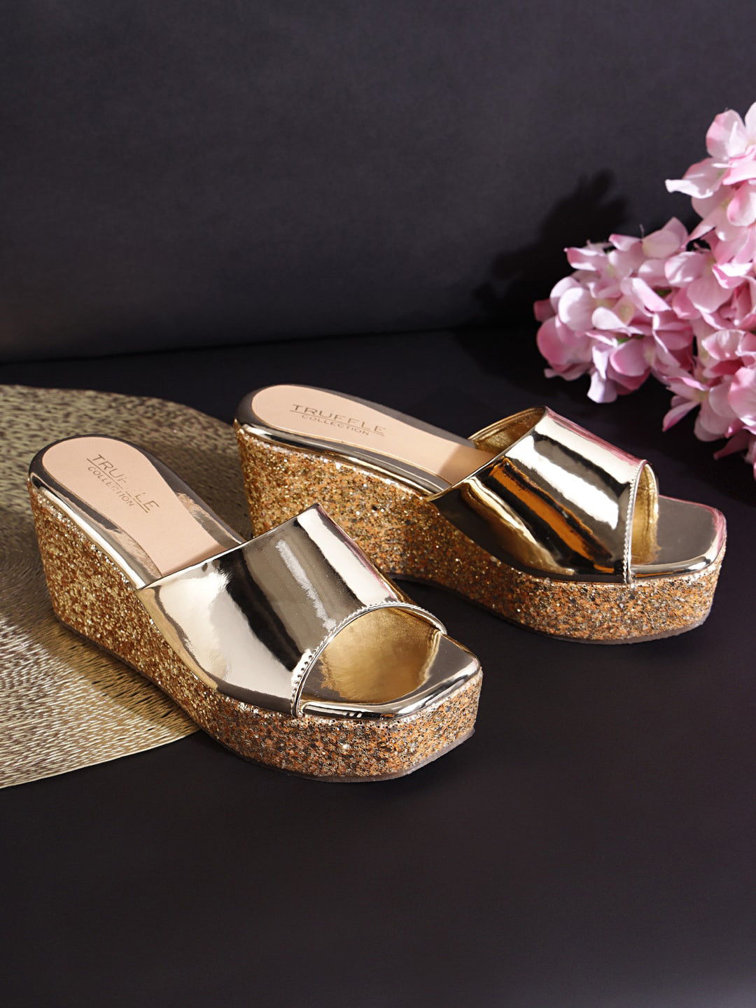 Truffle Collection Open Toe Wedge Heels