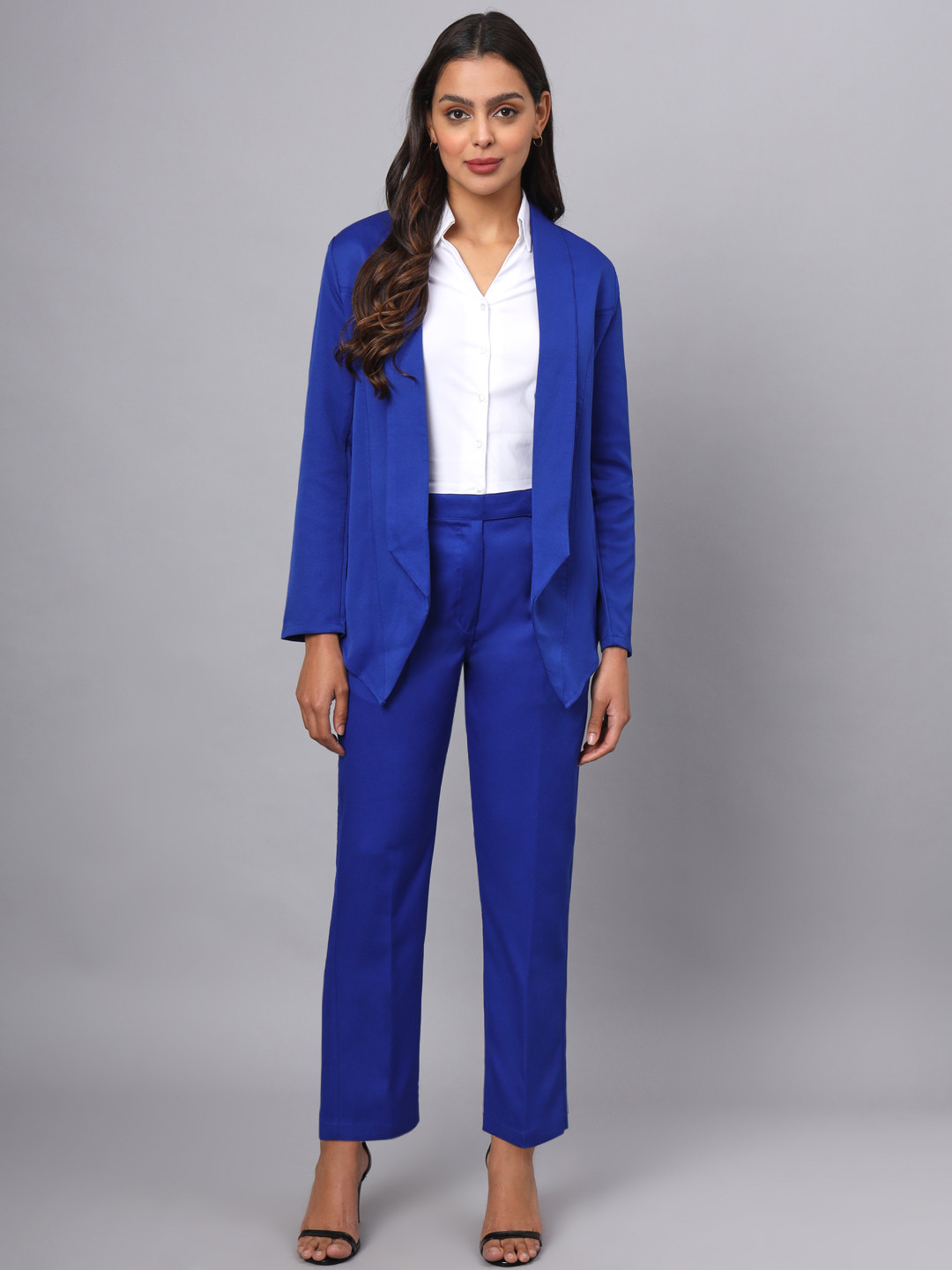 BRINNS Shawl Collar Blazer With Trousers Two Pieces Casual Suit
