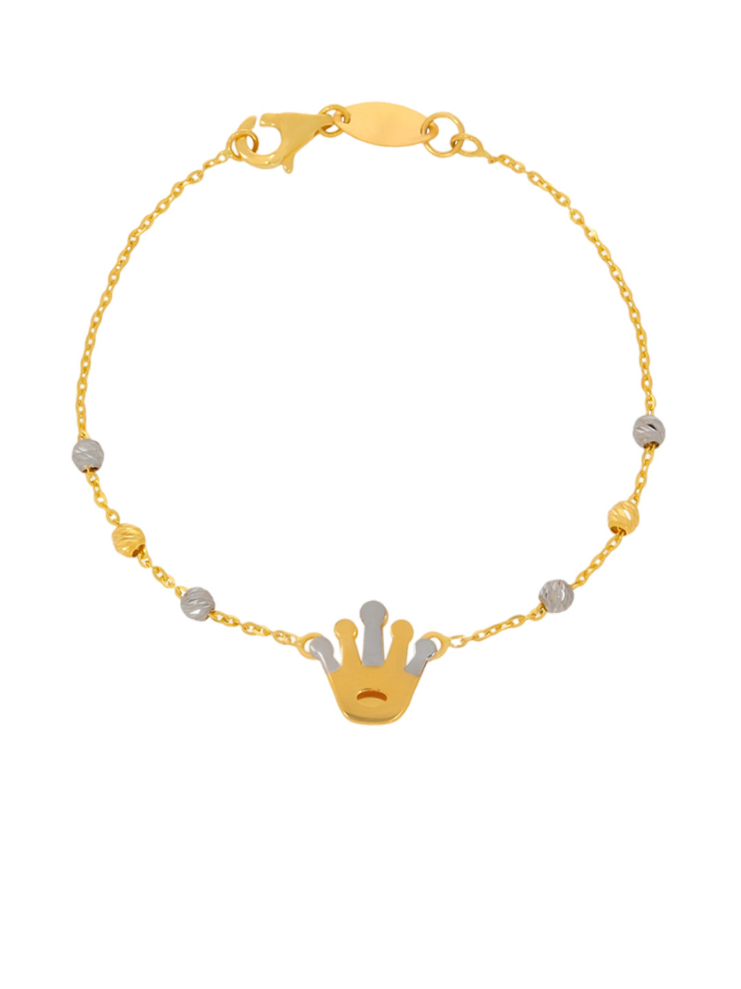 BHIMA 22K Hallmark 916 Purity Yellow Gold Crown Bracelet